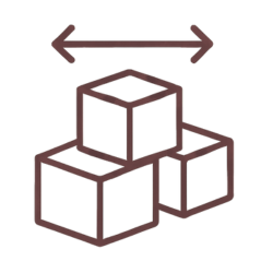 Symbol für flexible Verpackungseinheiten und Großhandelslösungen am Obsthof Werner