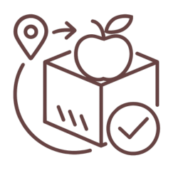 Symbol für regionale Lieferung, Rückverfolgbarkeit und Direktvermarktung auf dem Obsthof Werner